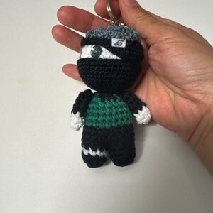 Hand crochet keychain Kakashi Hatake from the anime series Naruto